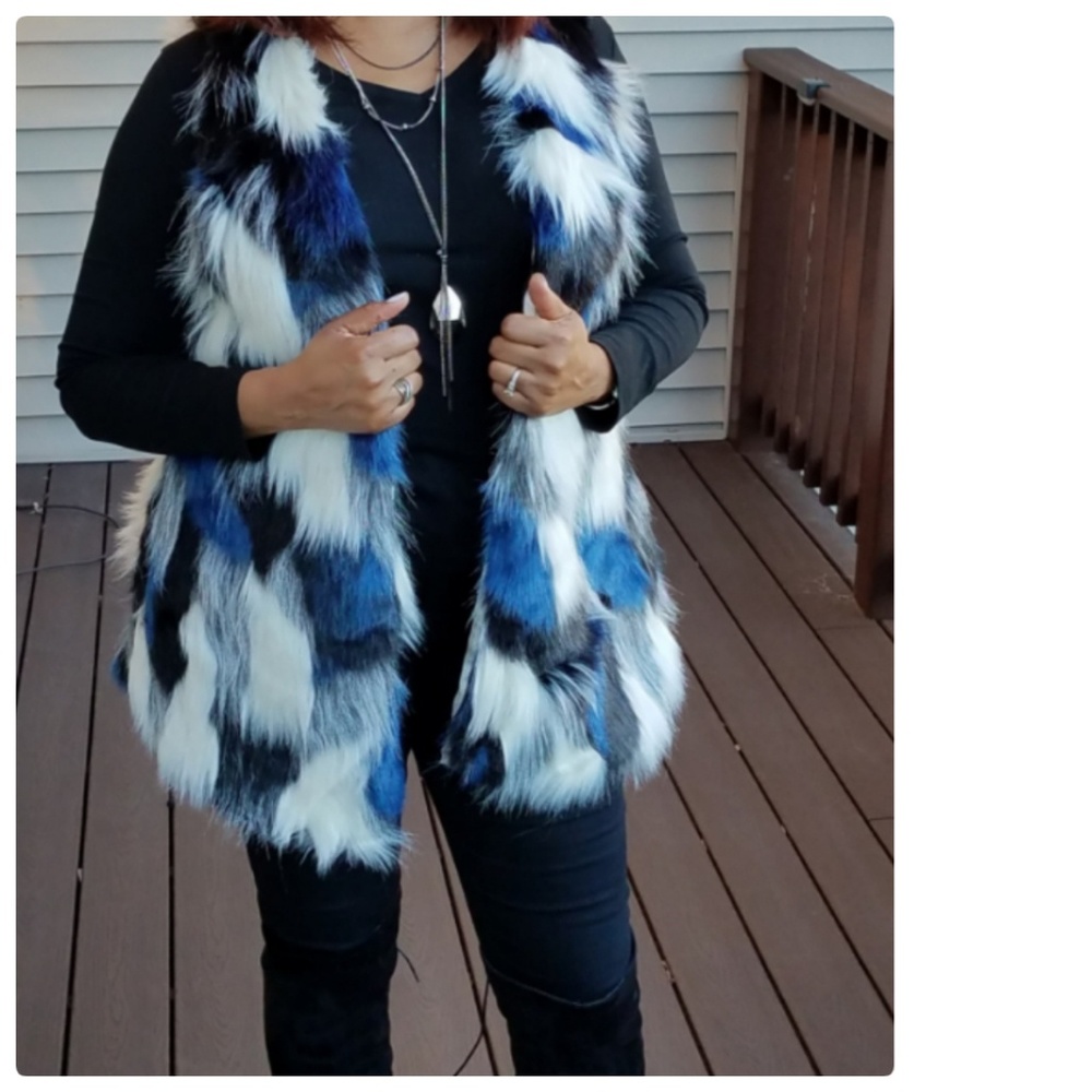 **SOLD OUT***Multi- colored faux fur vest